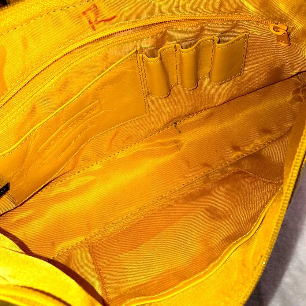 PRADA Suede Wedges & Matching Leather Purse in Sunny Butter Yellow